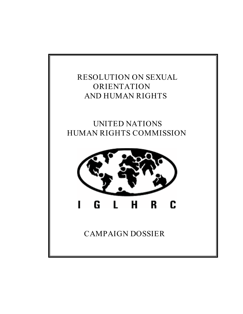 Resolution on Sexual Orientation and Human Rights