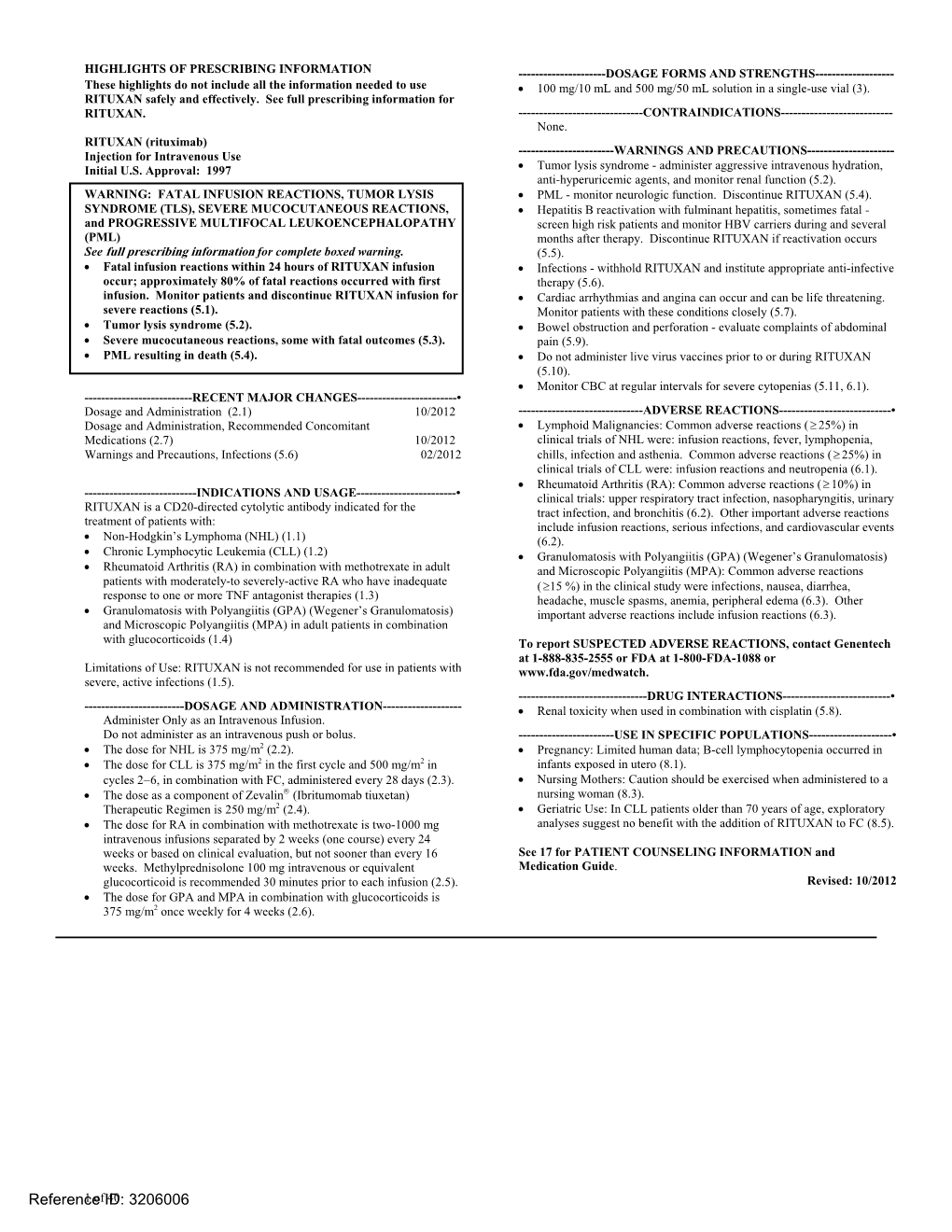 Rituxan (Rituximab) Label