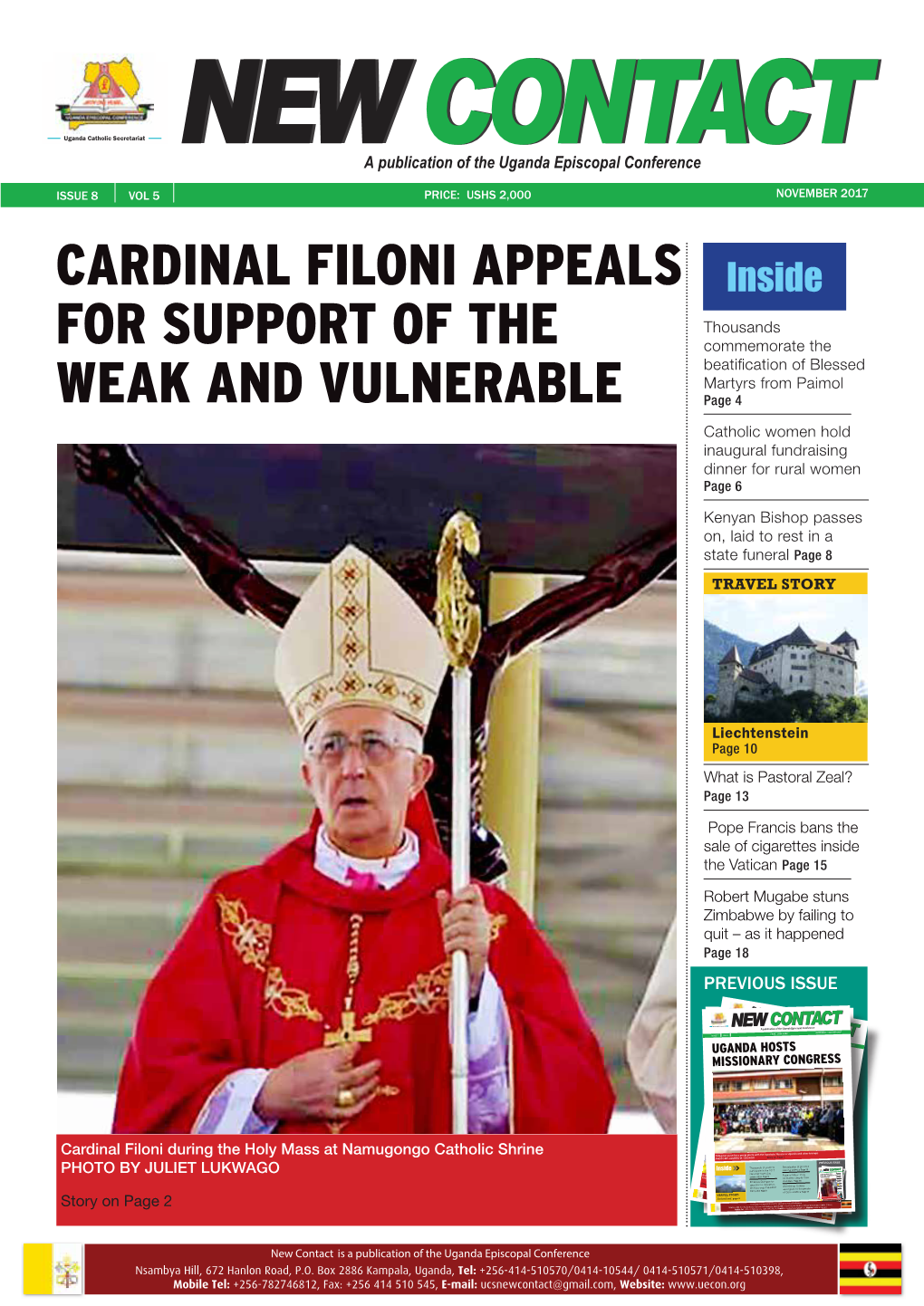 Cardinal Filoni Appeals for Support of the Weak And
