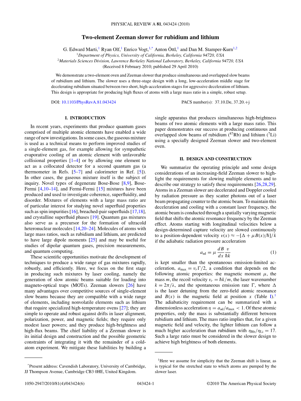 Two-Element Zeeman Slower for Rubidium and Lithium