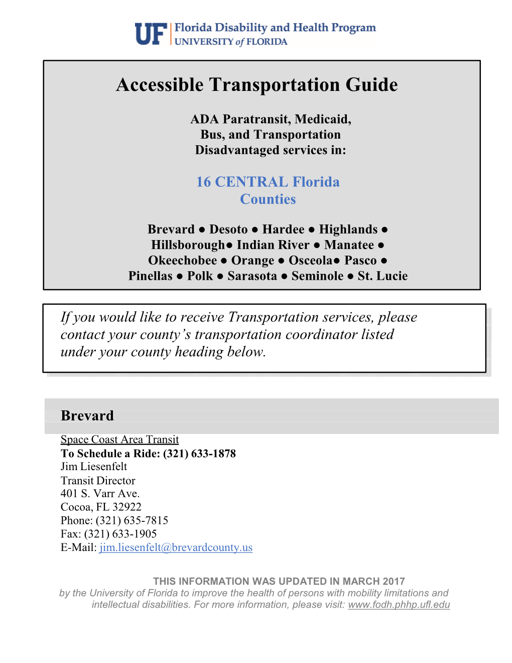 Central Florida Transportation Guide