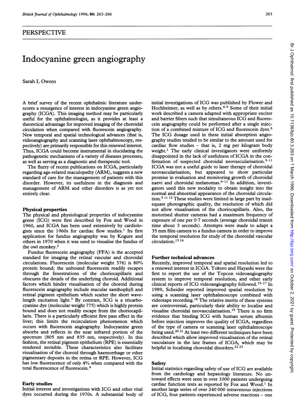 Indocyanine Green Angiography