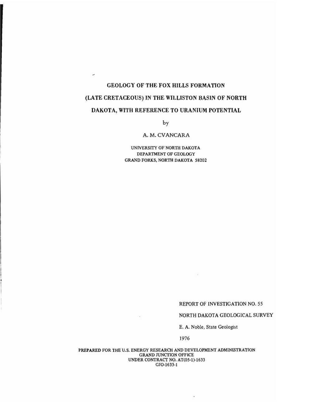 Geology of the Fox Hills Formation (Late Cretaceous