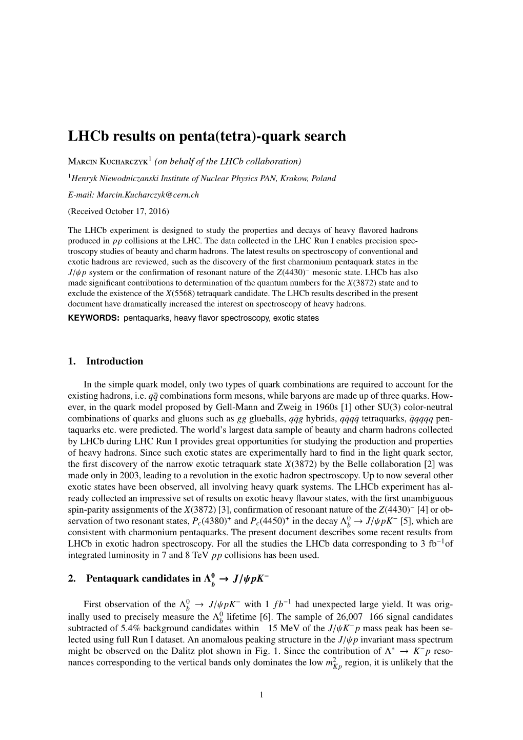 Lhcb Results on Penta(Tetra)-Quark Search