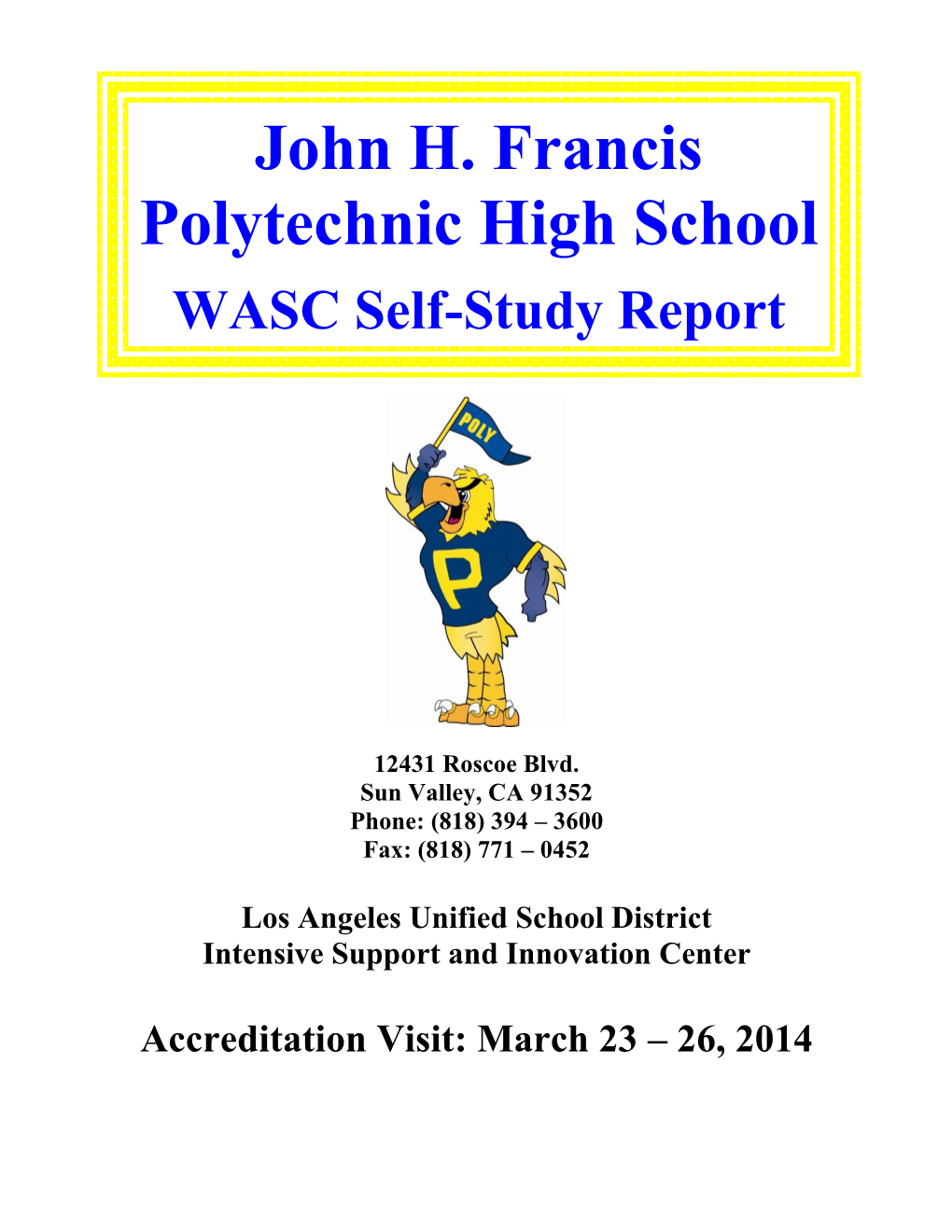 WASC Self-Study Report
