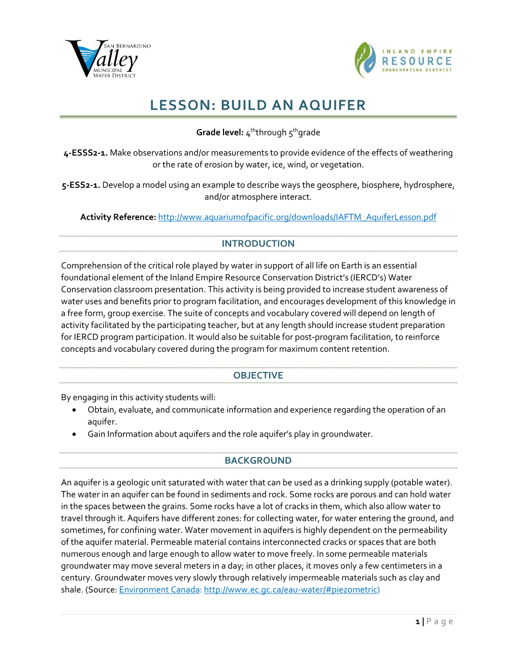 Lesson: Build an Aquifer
