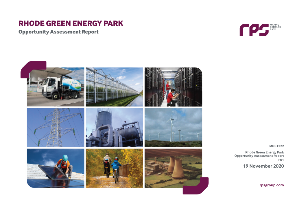 RHODE GREEN ENERGY PARK Opportunity Assessment Report
