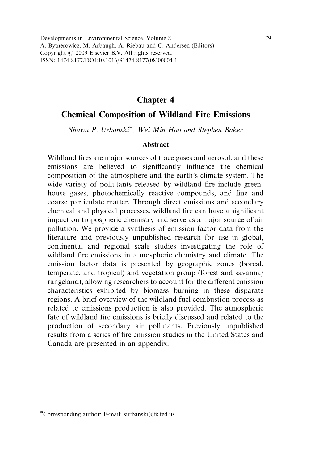 Chemical Composition of Wildland Fire Emissions Shawn P