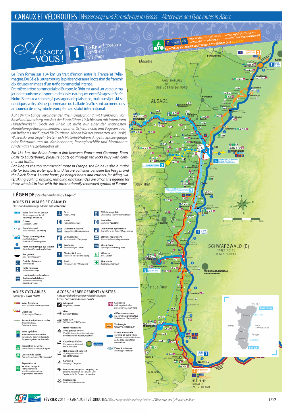 CANAUX ET VÉLOROUTES Wasserwege Und Fernradwege Im Elsass Waterways and Cycle Routes in Alsace