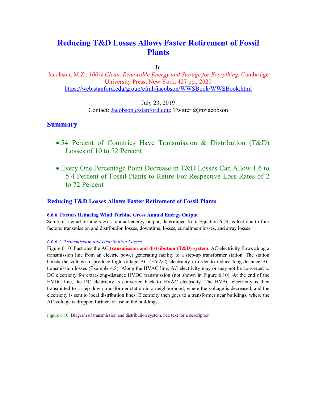 Reducing T&D Losses Allows Faster Retirement of Fossil Plants