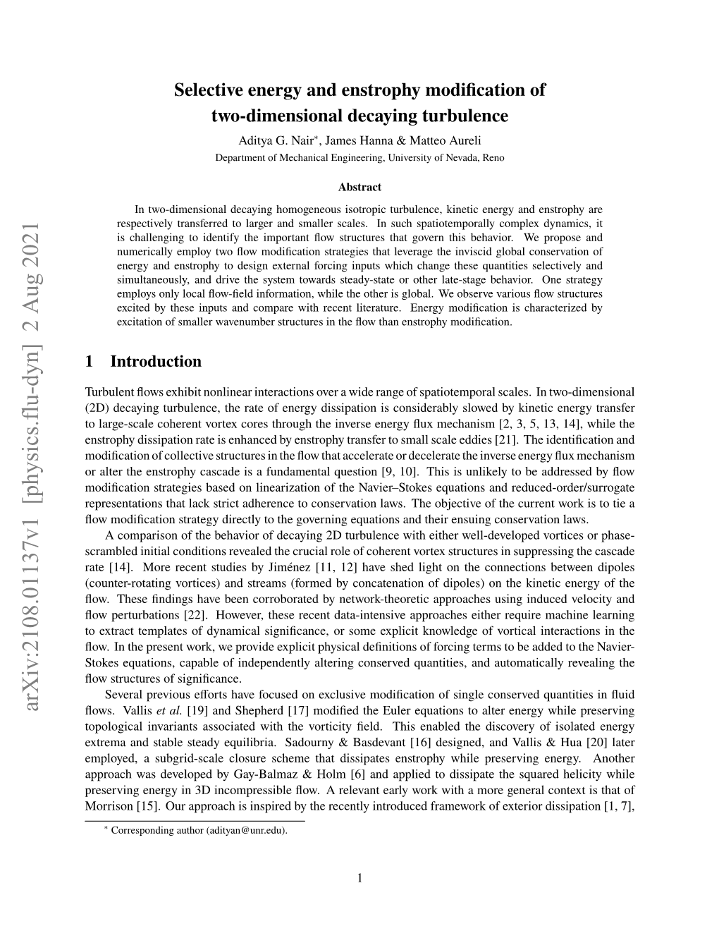 Selective Energy and Enstrophy Modification of Two-Dimensional