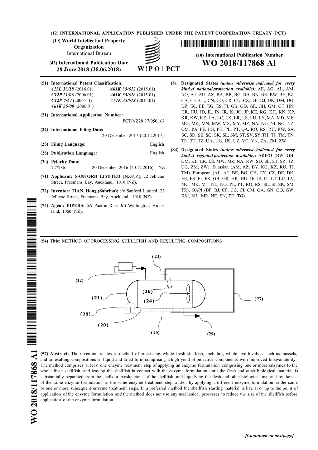 WO 2018/117868 Al 28 June 2018 (28.06.2018) W !P O PCT