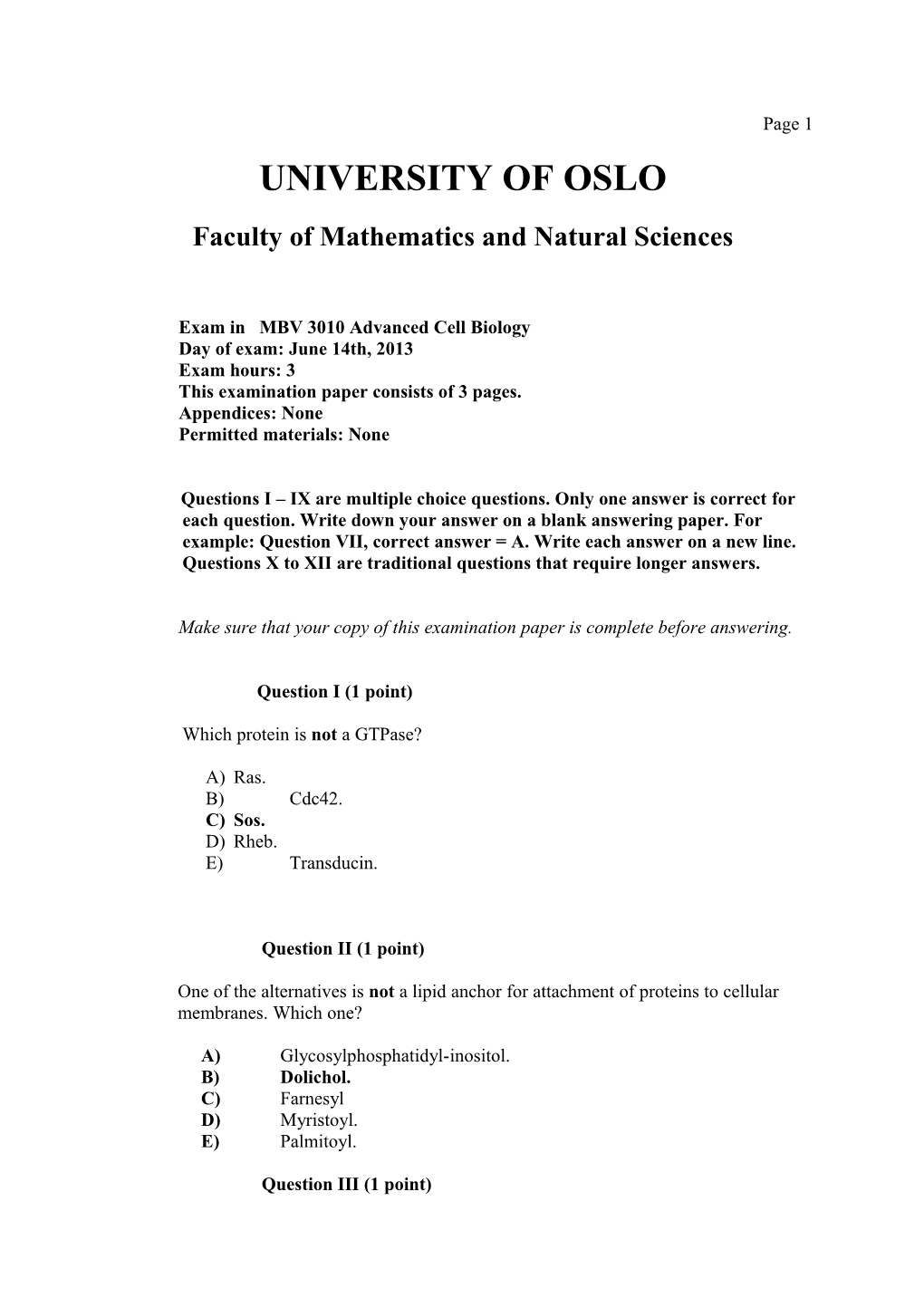 Faculty of Mathematics and Natural Sciences