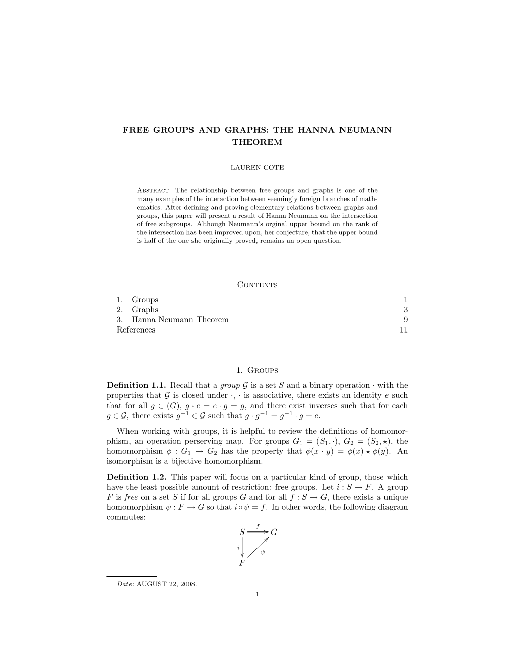 Free Groups and Graphs: the Hanna Neumann Theorem