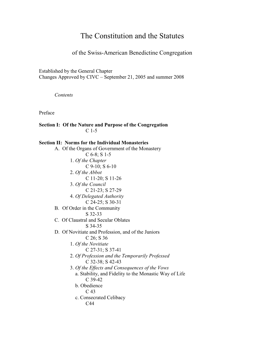 The Constitution and the Statutes