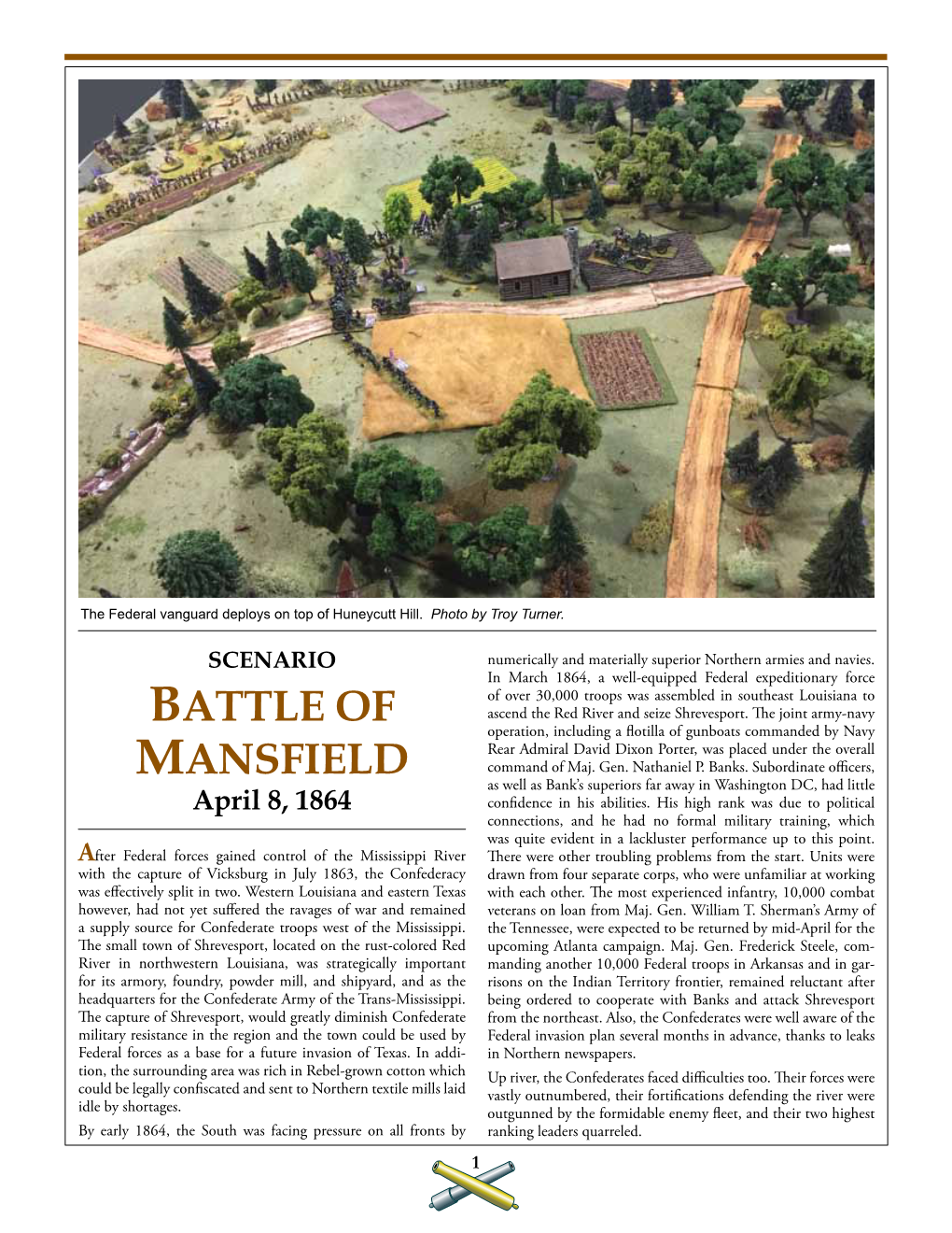 Battle of Mansfield Scenario Map Sabine Crossroads Section Pleasant Grove Section