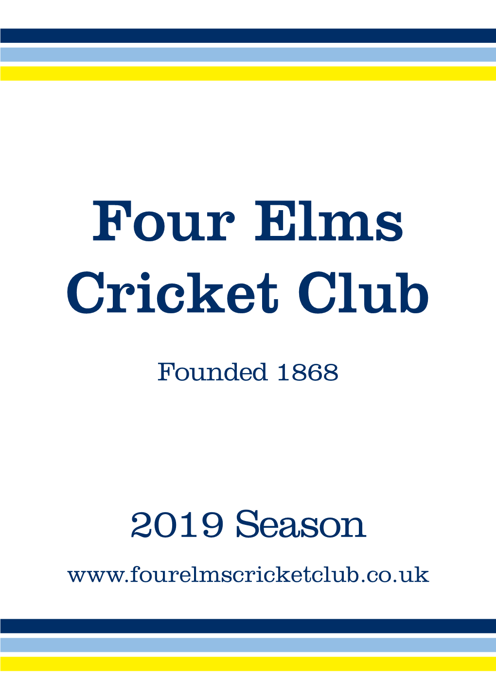 Four Elms CC Fixtures Card