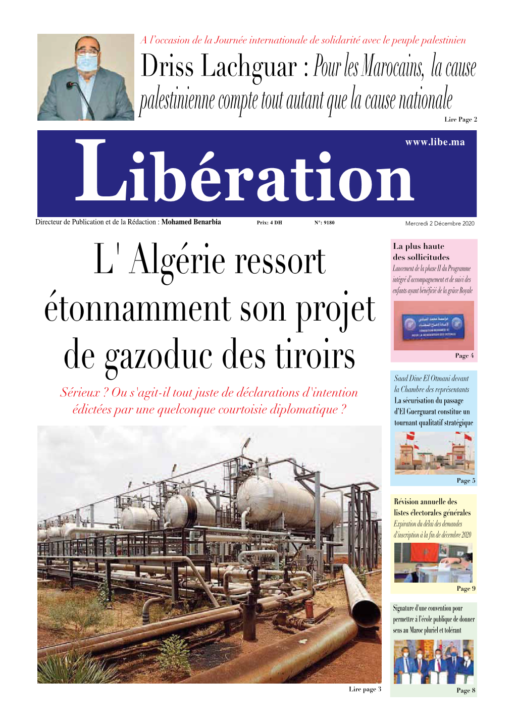 L' Algérie Ressort Étonnamment Son Projet De Gazoduc Des Tiroirs