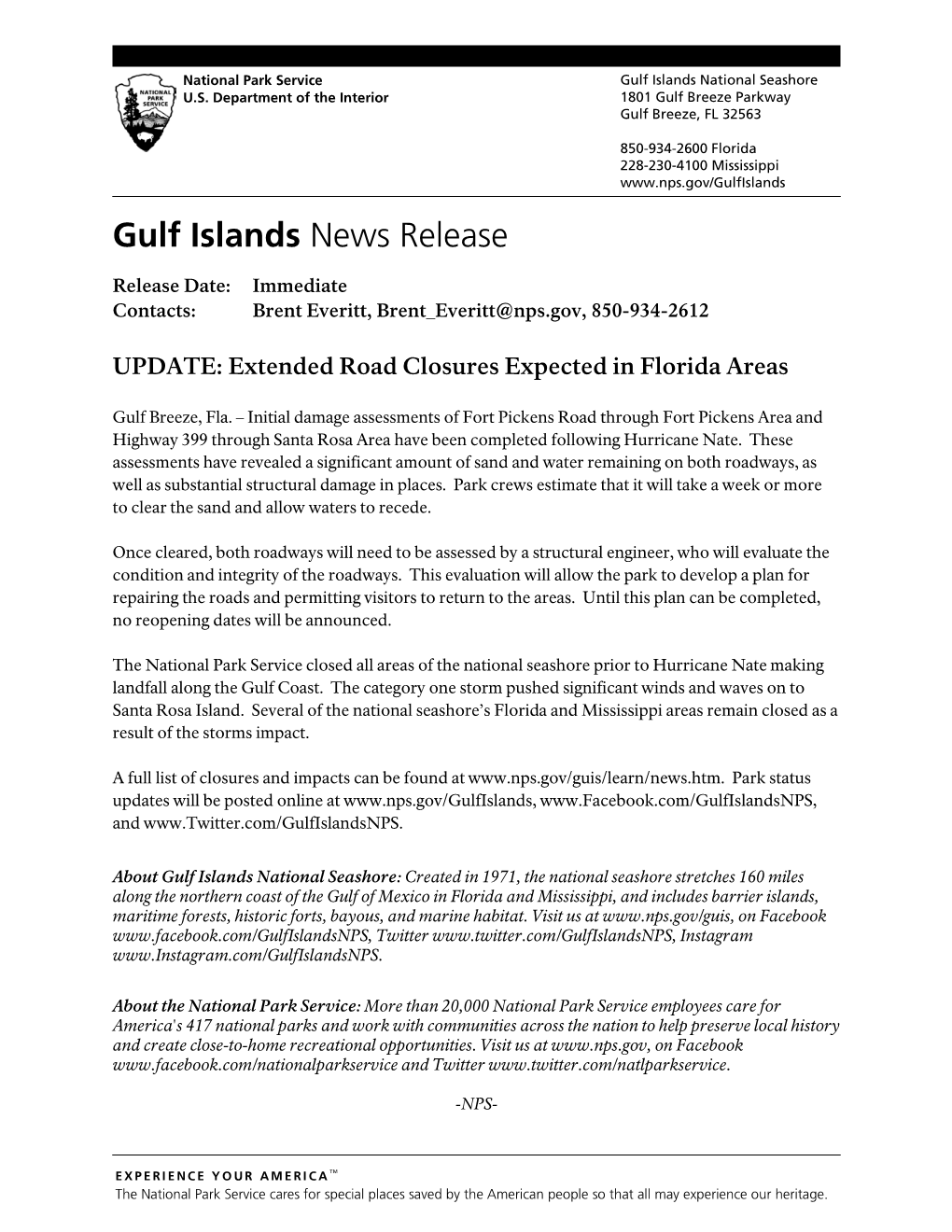 Gulf Islands News Release