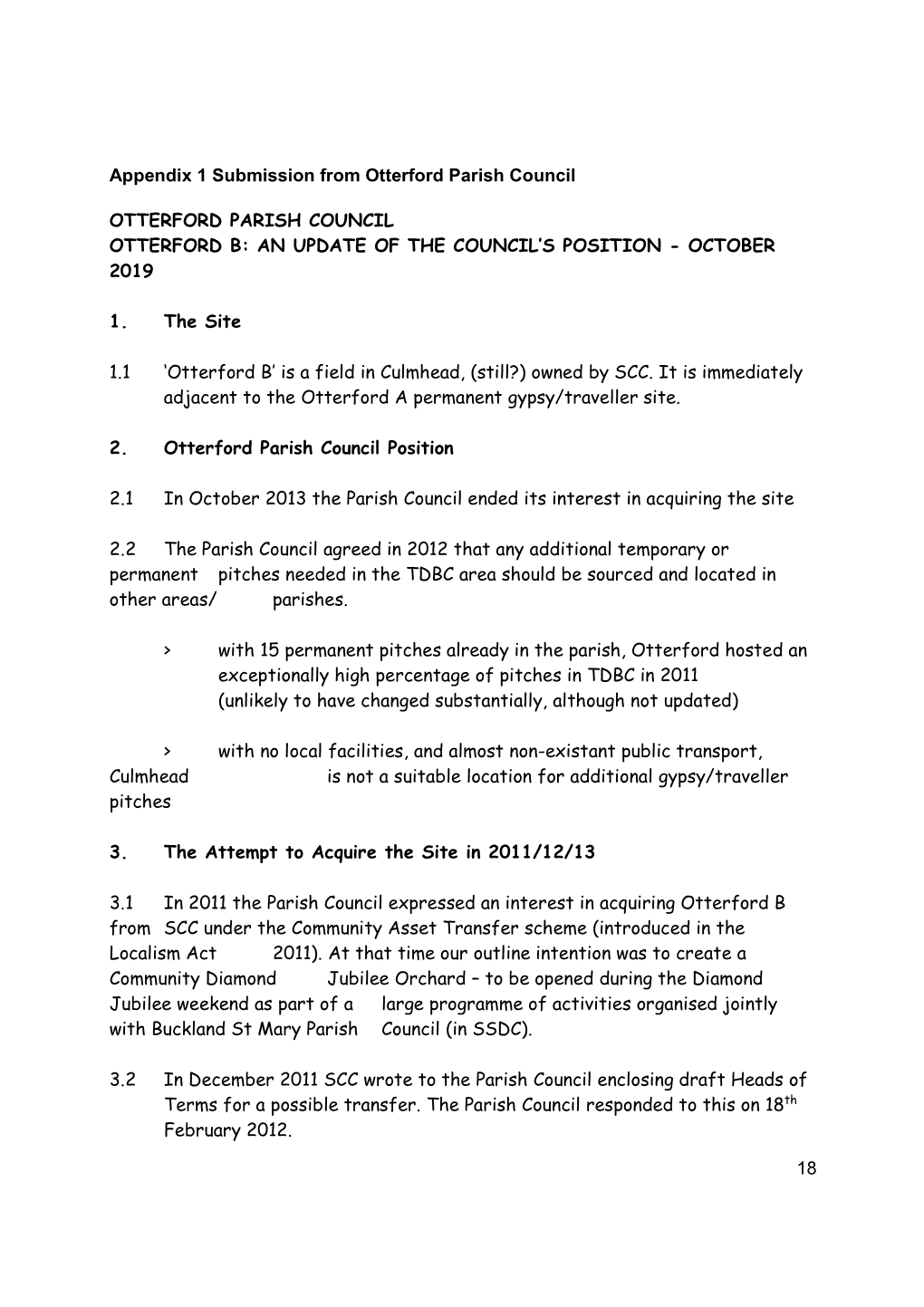 Appendix 1 Otterford Parish Council