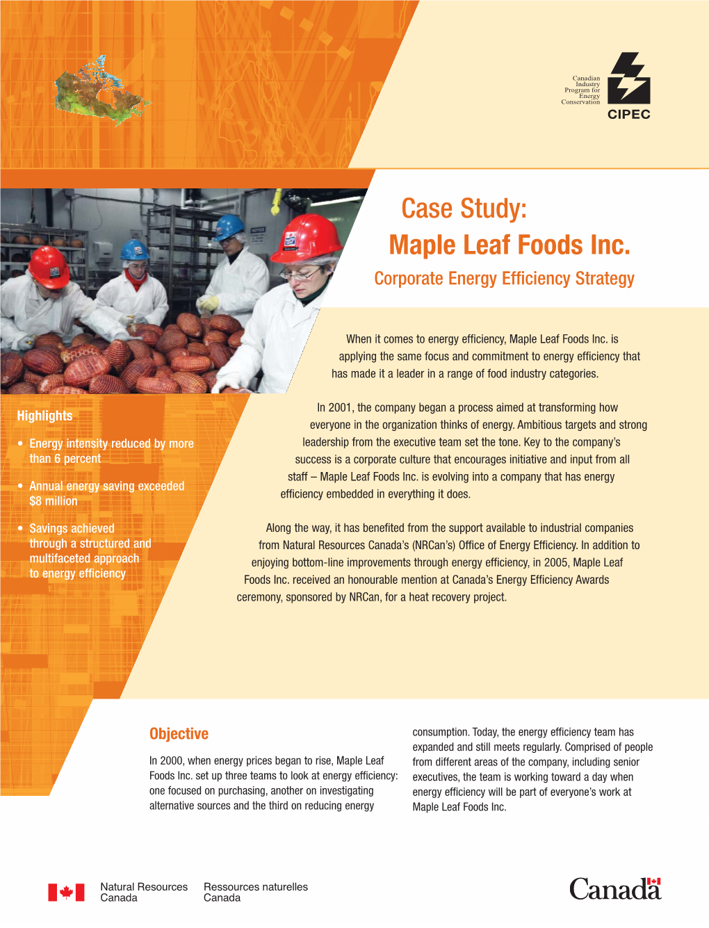 Case Study: Maple Leaf Foods Inc. Corporate Energy Efficiency Strategy