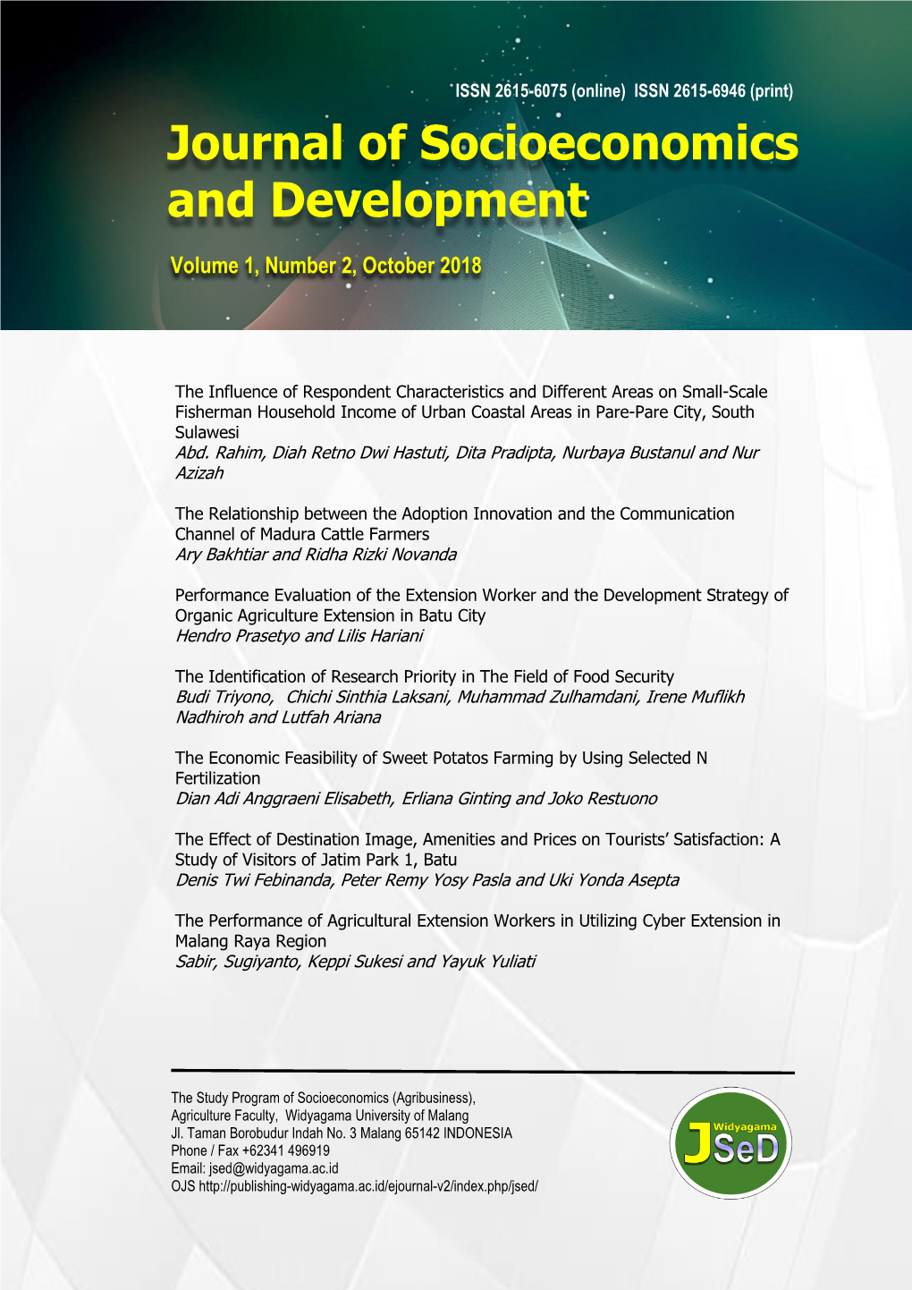 Journal of Socioeconomics and Development