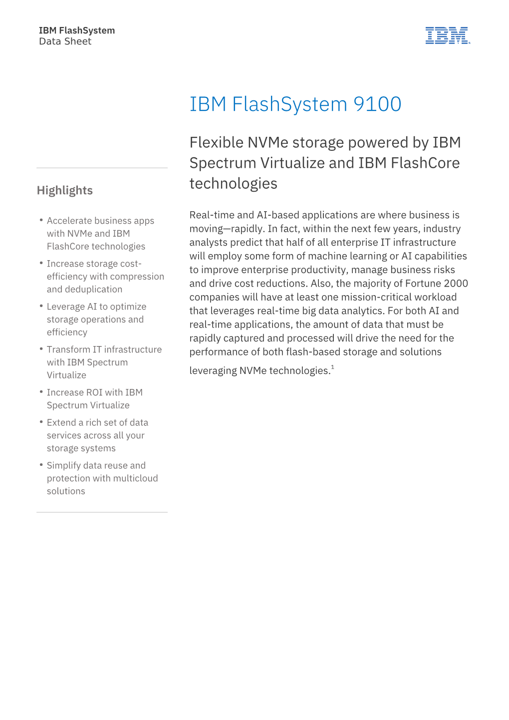 IBM Flashsystem 9100