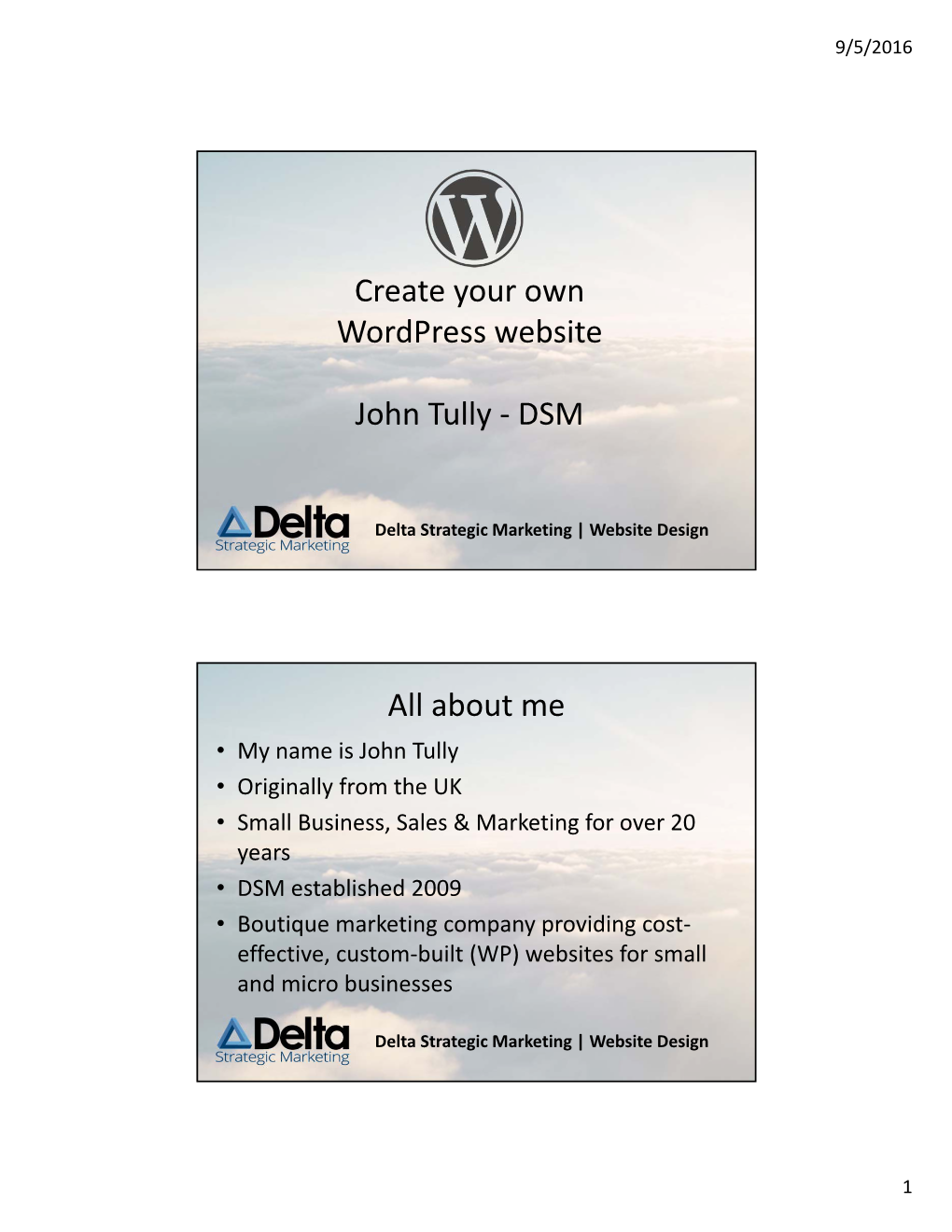 Create Your Own Wordpress Website John Tully