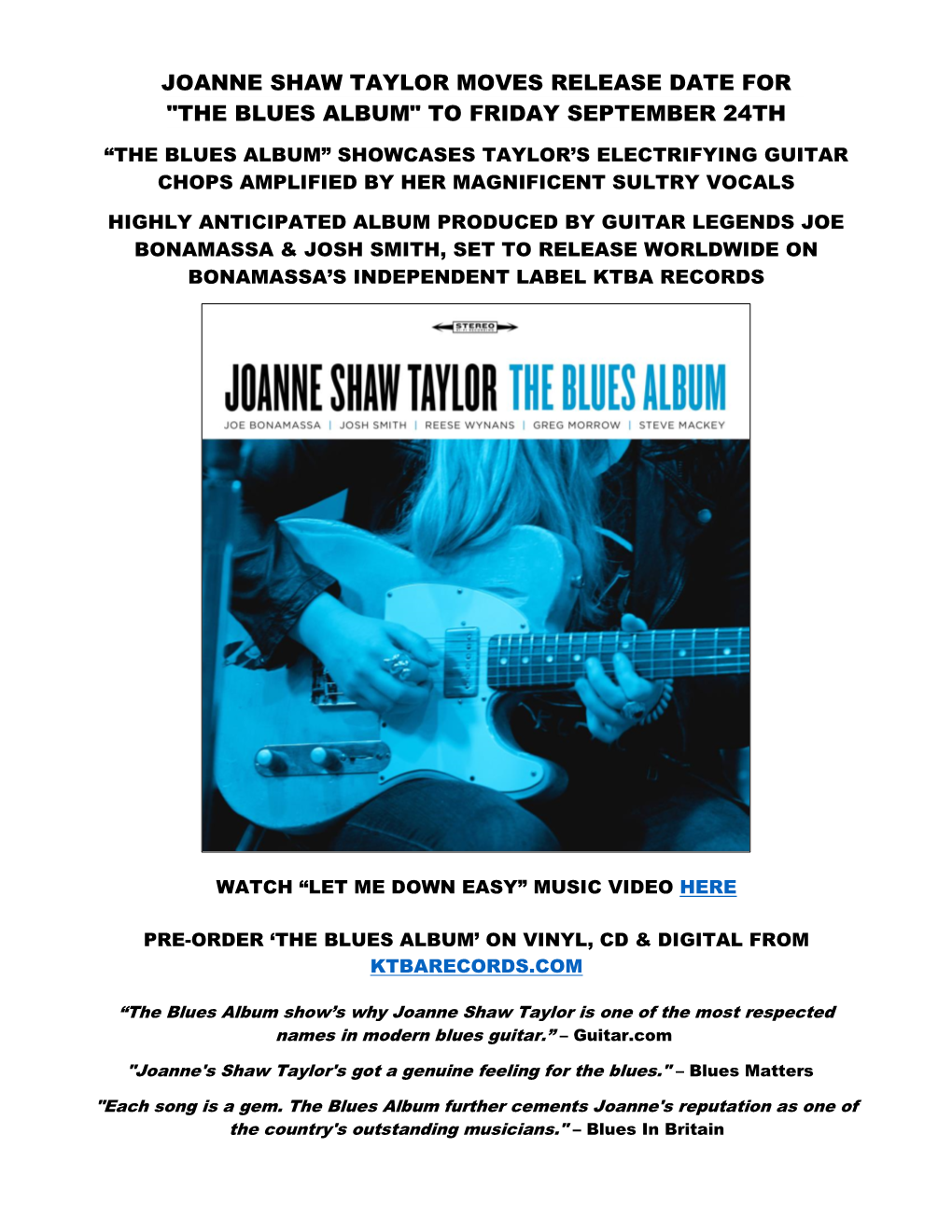 British Blues-Rock Star Joanne Shaw Taylor