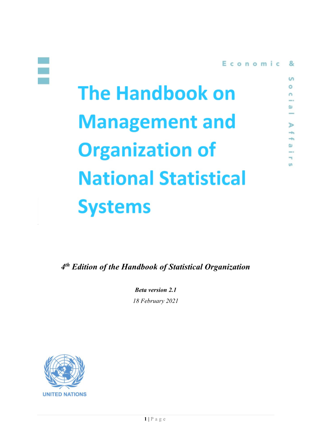 4Th Edition of the Handbook of Statistical Organization