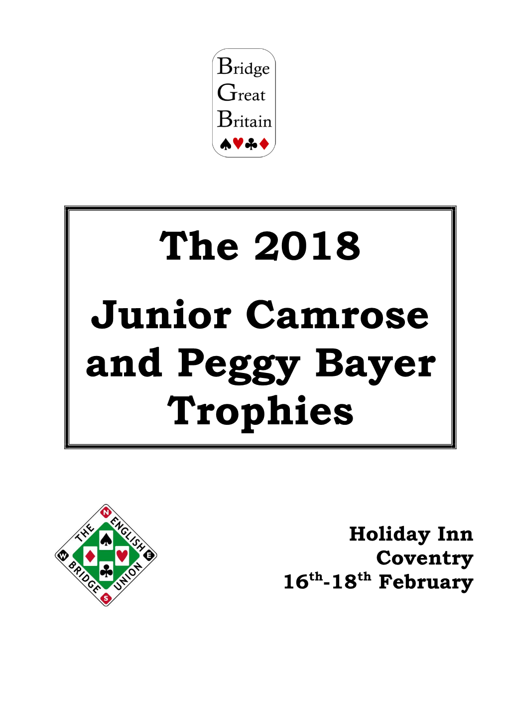 The 2018 Junior Camrose and Peggy Bayer Trophies