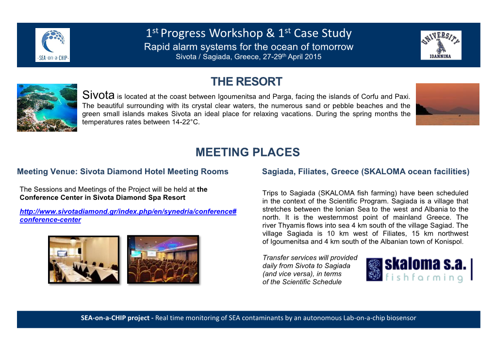 1St Progress Workshop & 1St Case Study
