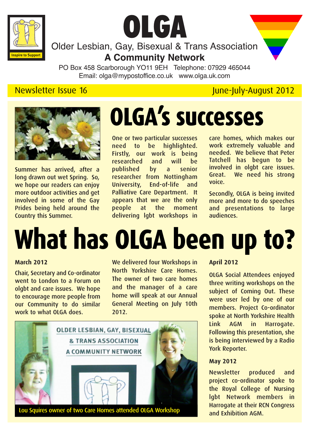 Newsletter Issue 16 Summer 2012