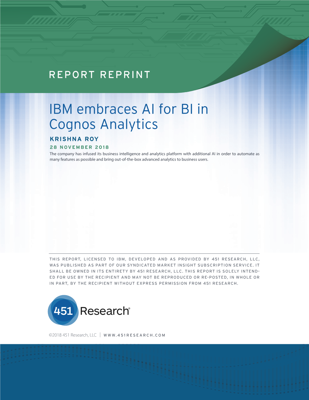 IBM Embraces AI for BI in Cognos Analytics