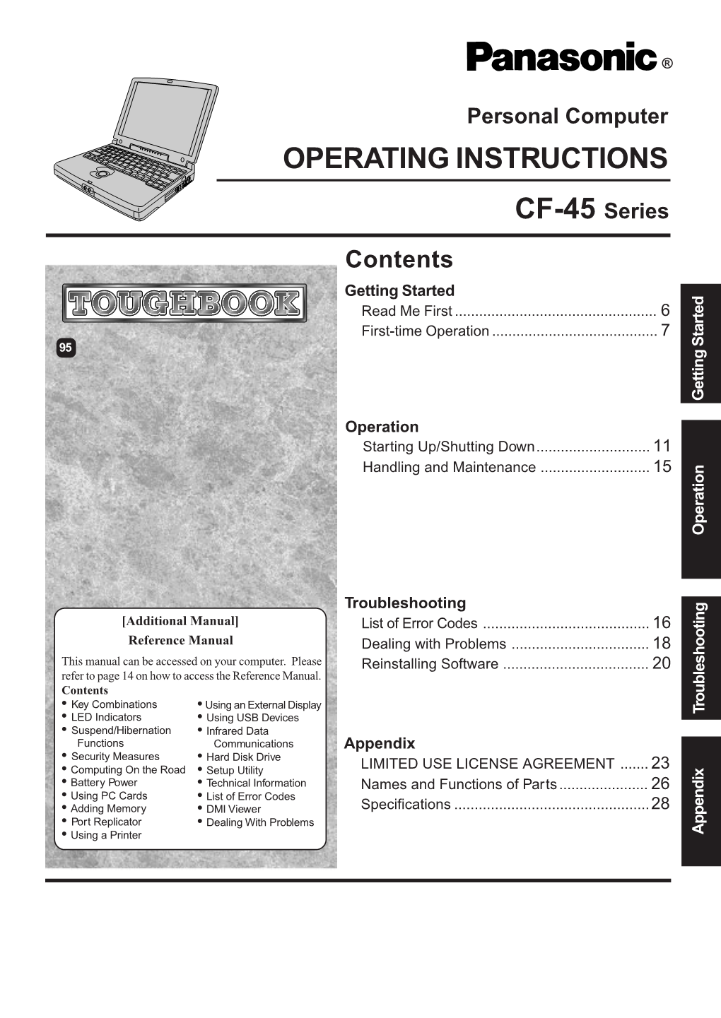 CF-45 Series OPERATING INSTRUCTIONS