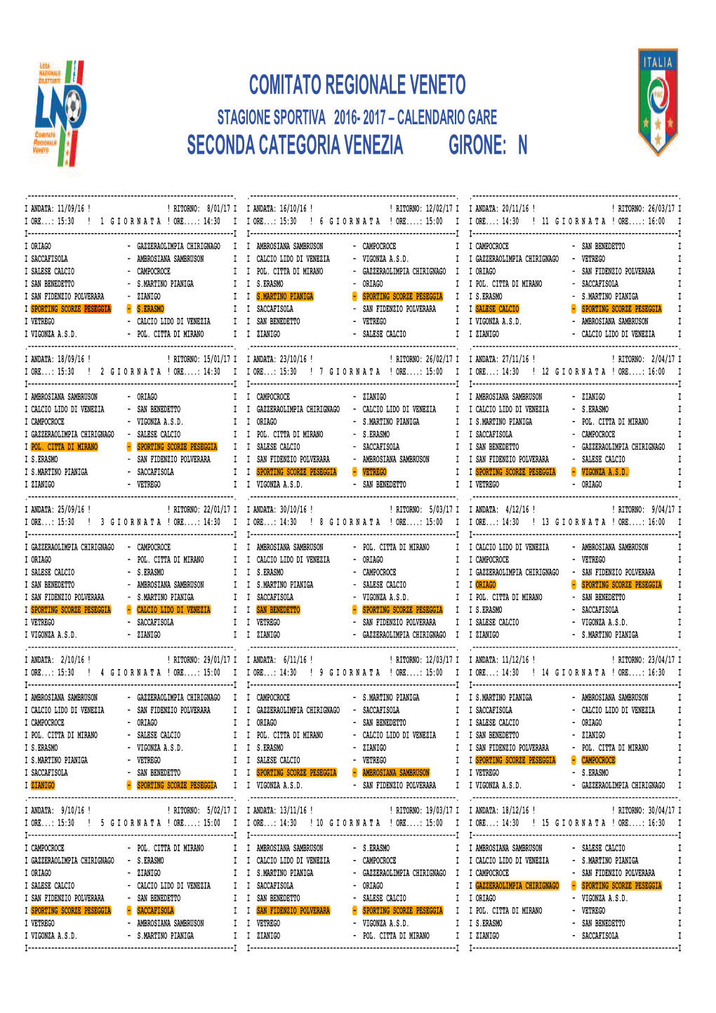 Calendario N