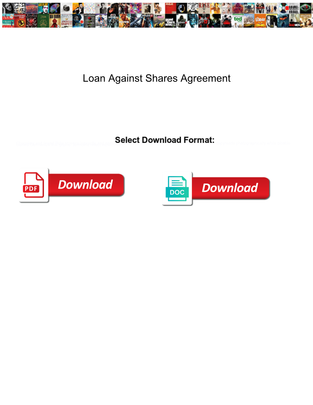 Loan Against Shares Agreement