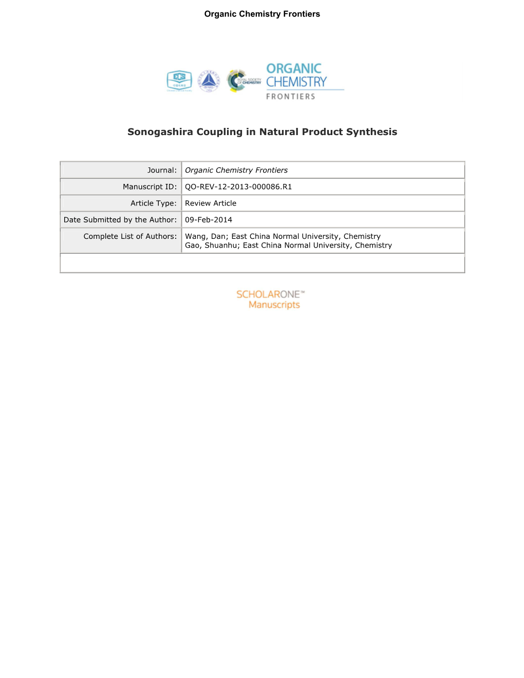 Sonogashira Coupling in Natural Product Synthesis