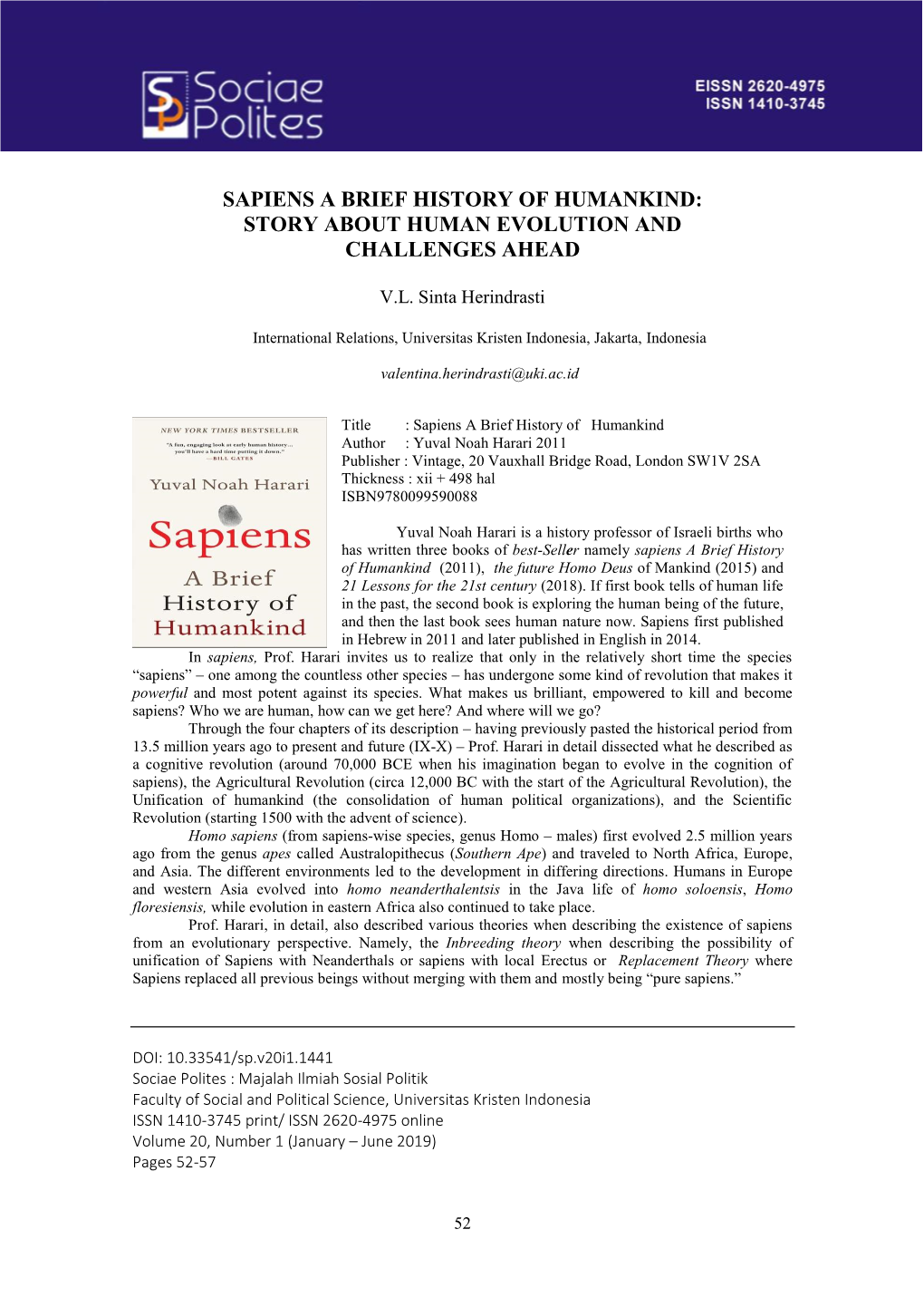 Sapiens a Brief History of Humankind: Story About Human Evolution and Challenges Ahead