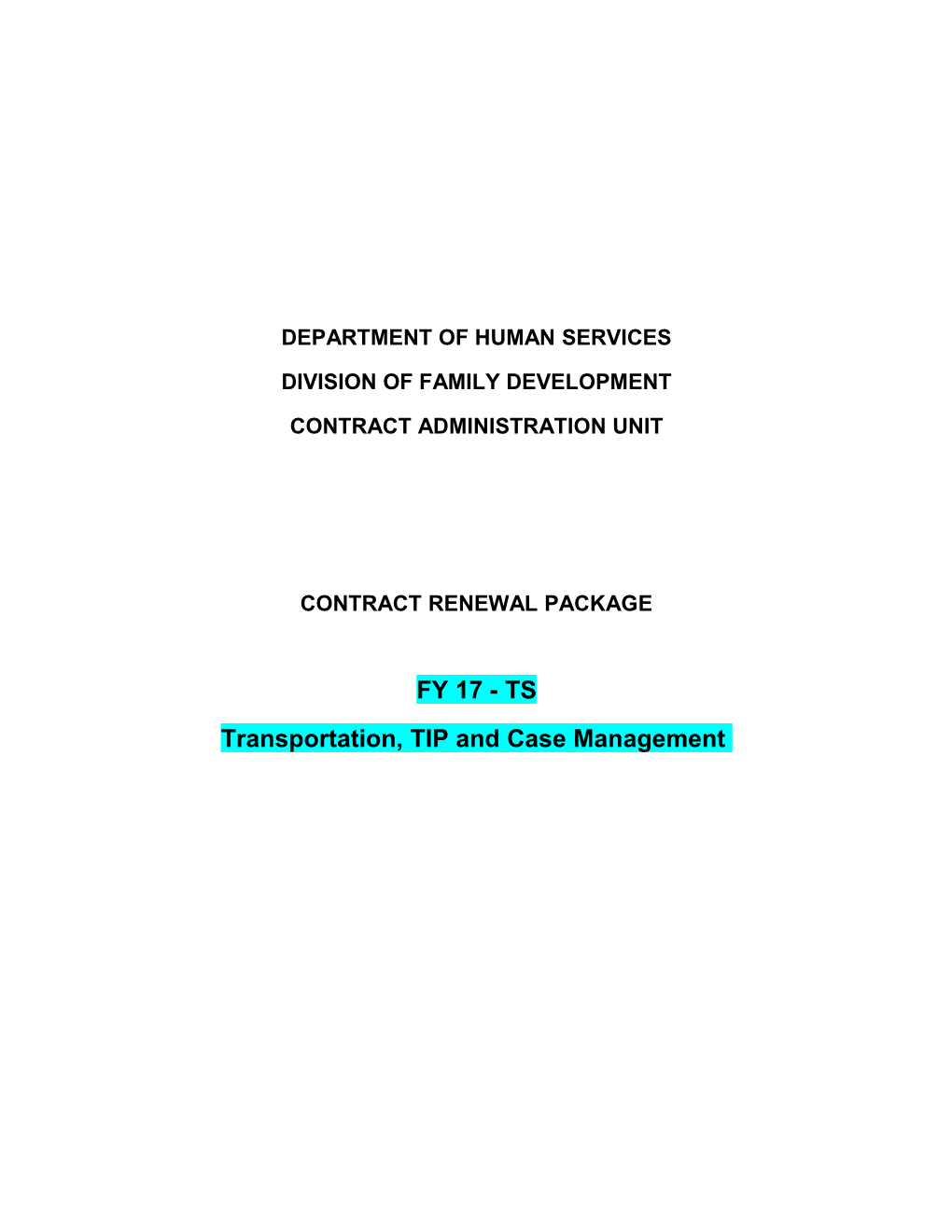 Department of Human Services s15