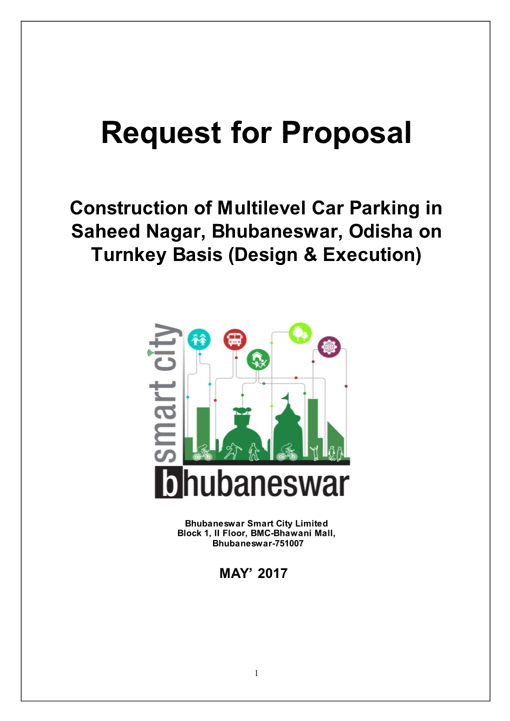 Request for Proposal Construction of Multilevel Car Parking In