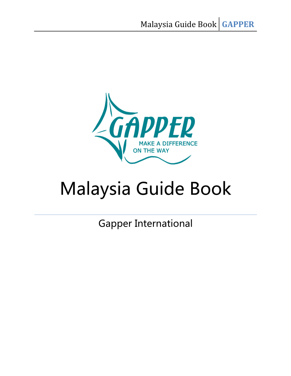 Malaysia Guide Book GAPPER