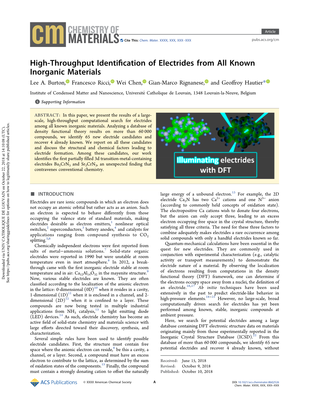 High-Throughput Identification of Electrides from All Known Inorganic