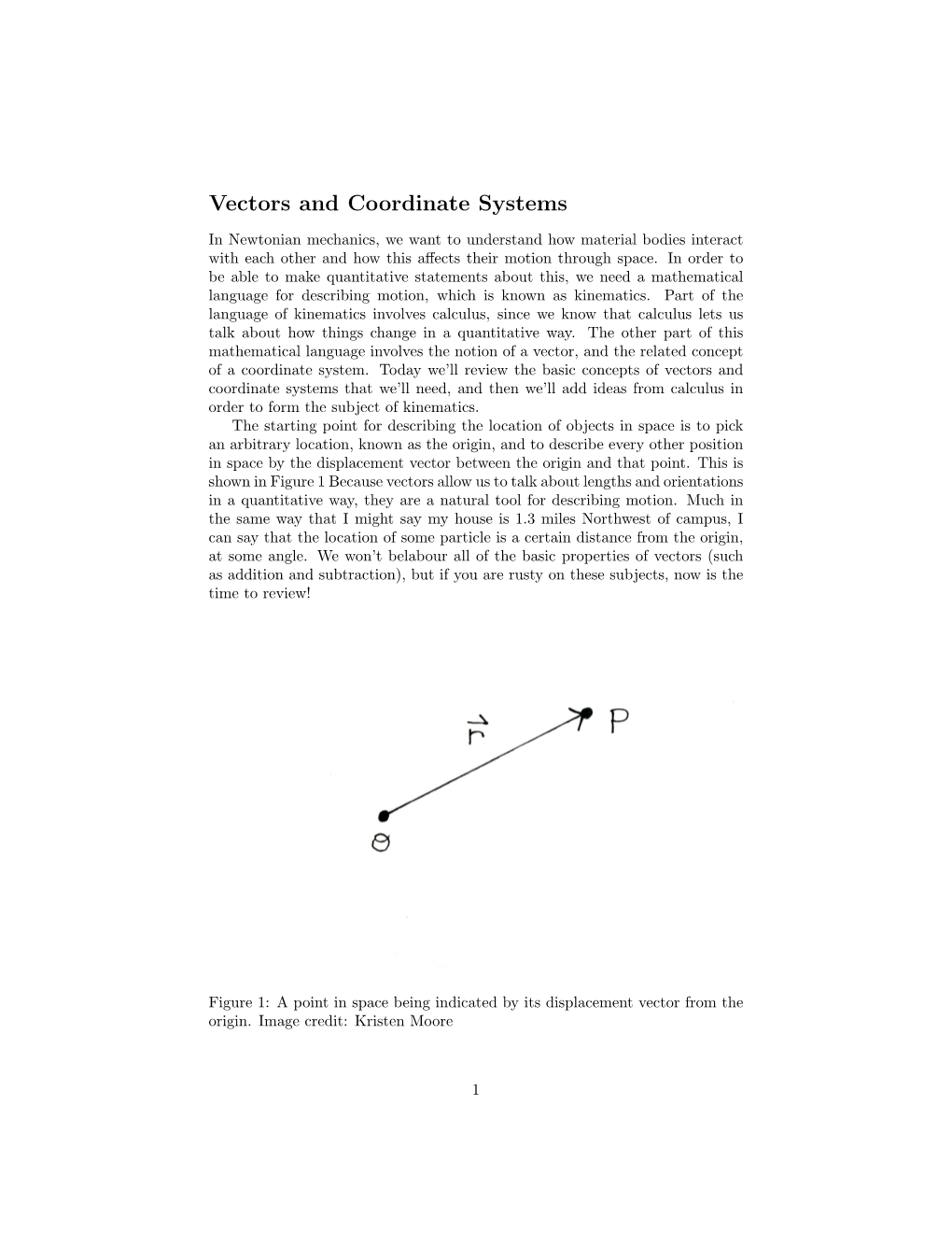 Vectors and Coordinate Systems