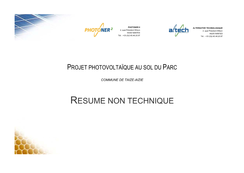 Resume Non Technique