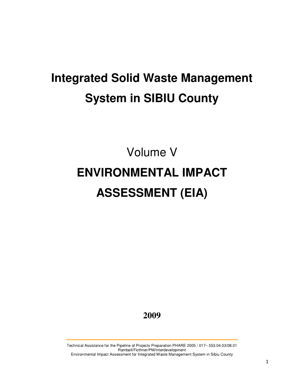 Of the Environmental Impact Assessment