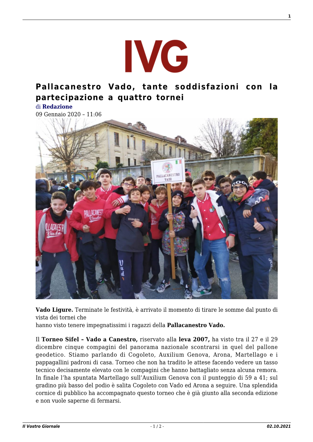 Il Vostro Giornale - 1 / 2 - 02.10.2021 2