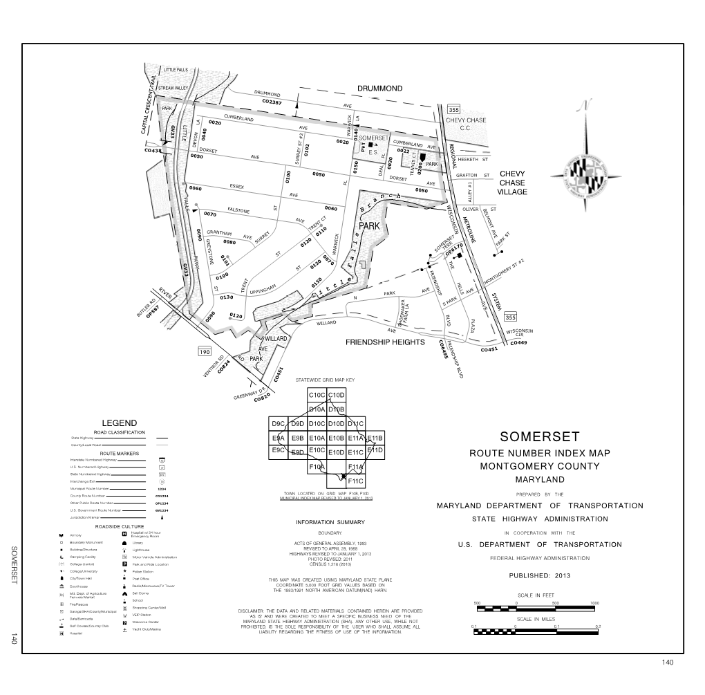 TOWN LOCATED on GRID MAP F10B, F10D County Route Number CO1234 PREPARED by the MUNICIPAL INDEX MAP REVISED to JANUARY 1, 2013 Other Public Route Number OP1234