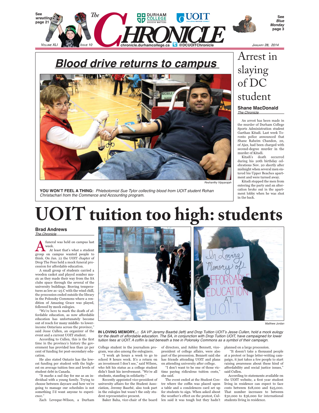 UOIT Tuition Too High: Students Brad Andrews the Chronicle