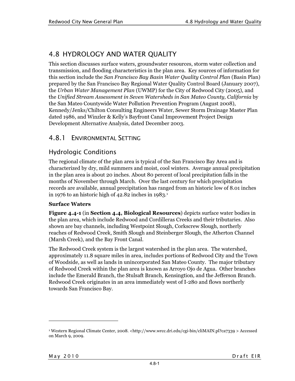 4.8 Hydrology and Water Quality